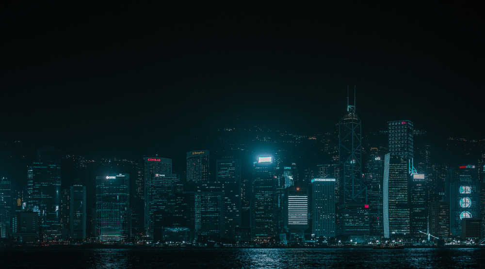 赛博朋克香港维多利亚港