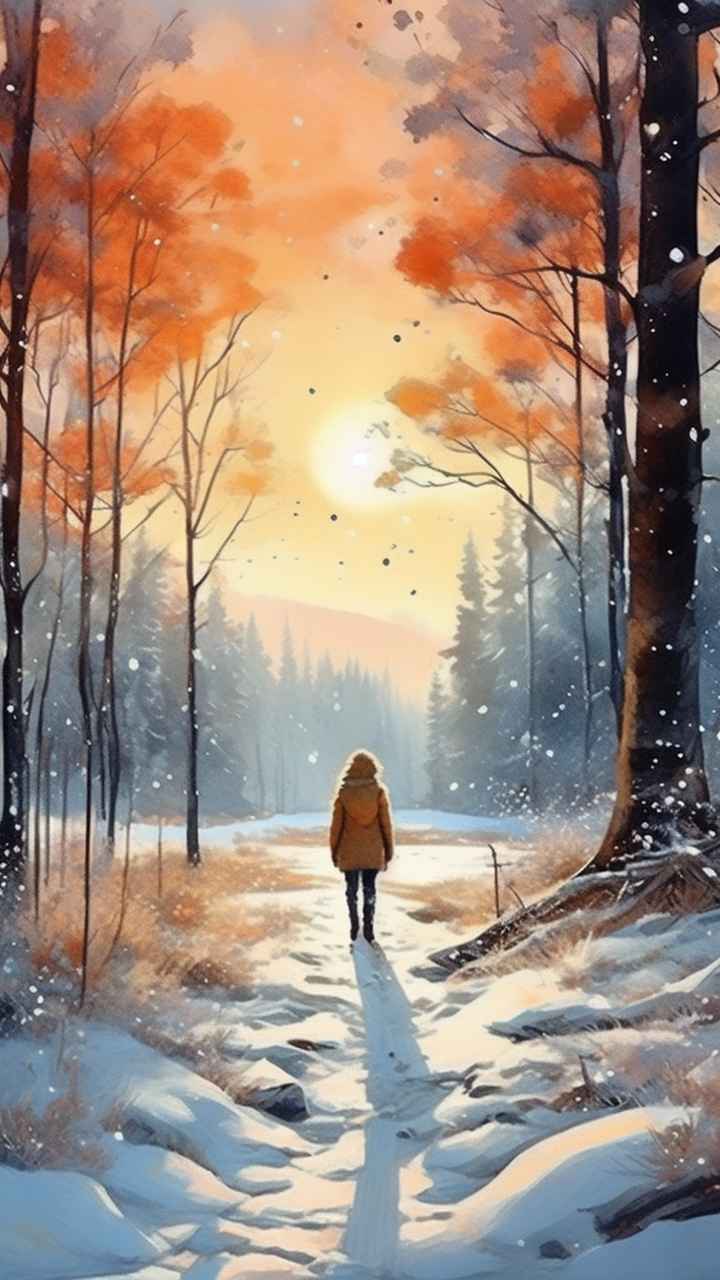 插画冬季背景图 15