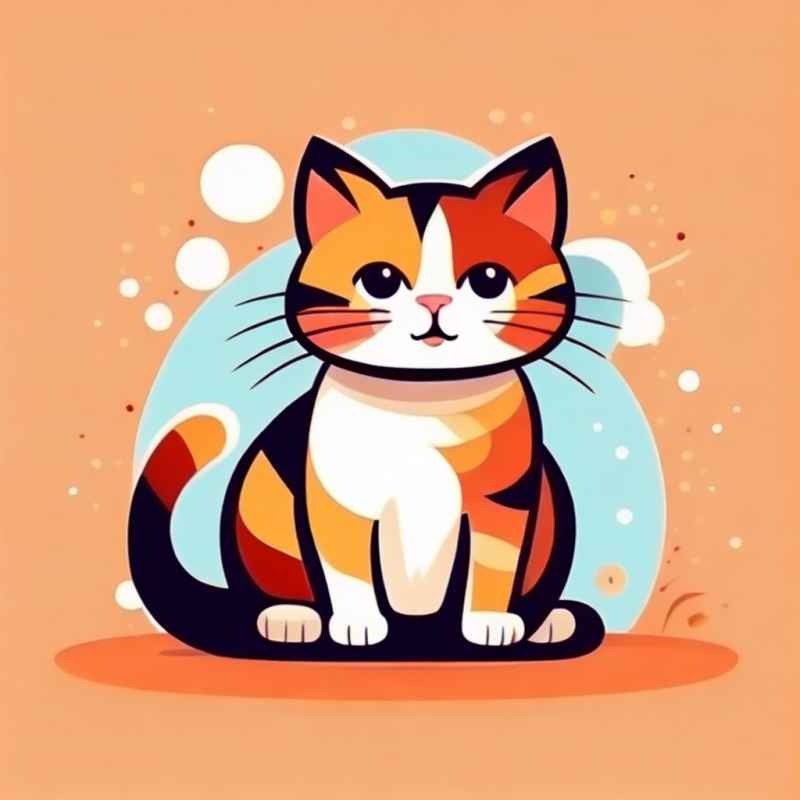 小花猫唯美插画 113
