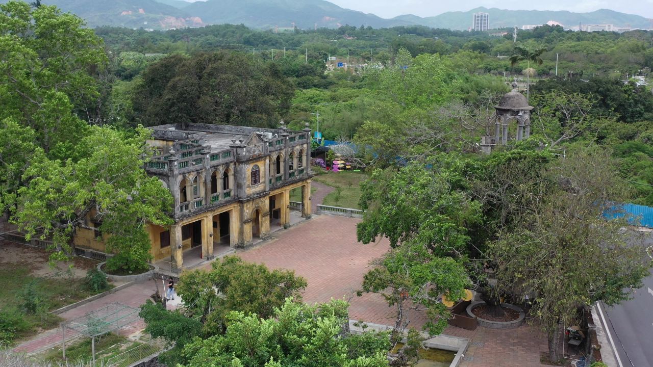 航拍老建筑