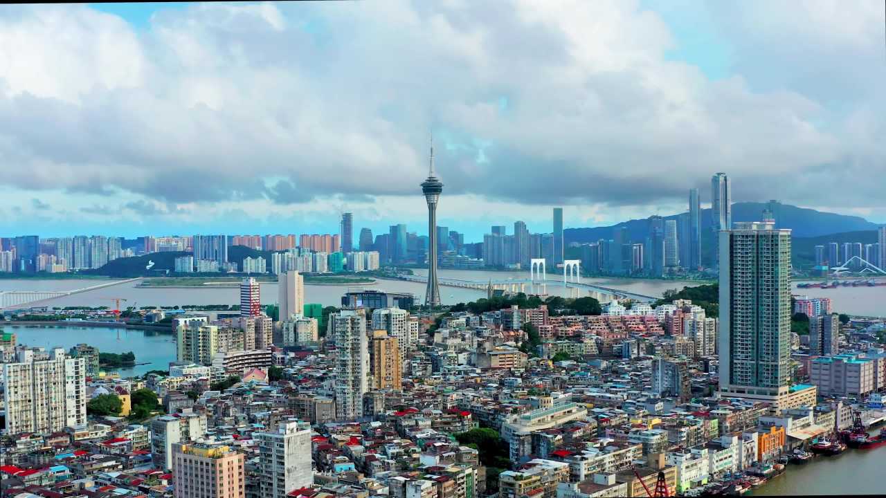  澳门城市高楼全景风光二