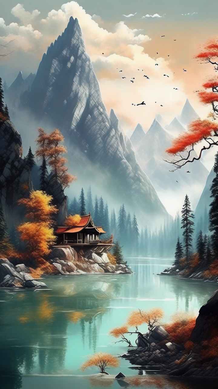 山水风景插画 40