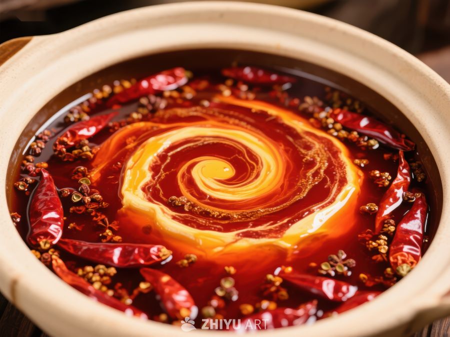 麻辣火锅，红油辣椒与食材的完美融合 375