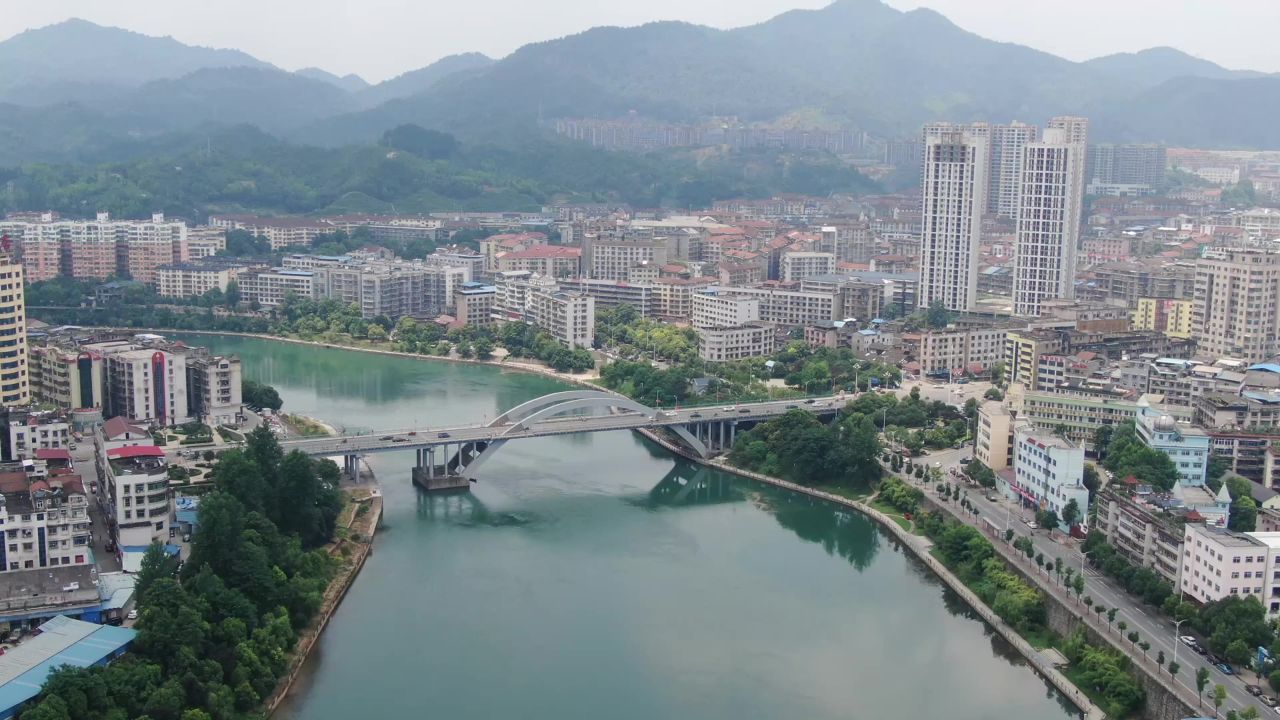  湘西城市建设航拍湖南怀化