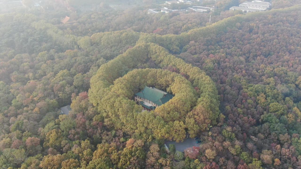 江苏南京中山陵5A景区航拍