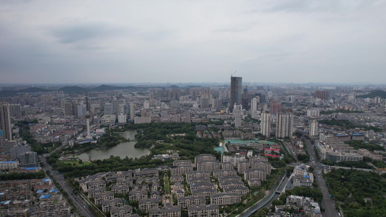 江苏徐州城市风光地标建筑航拍 