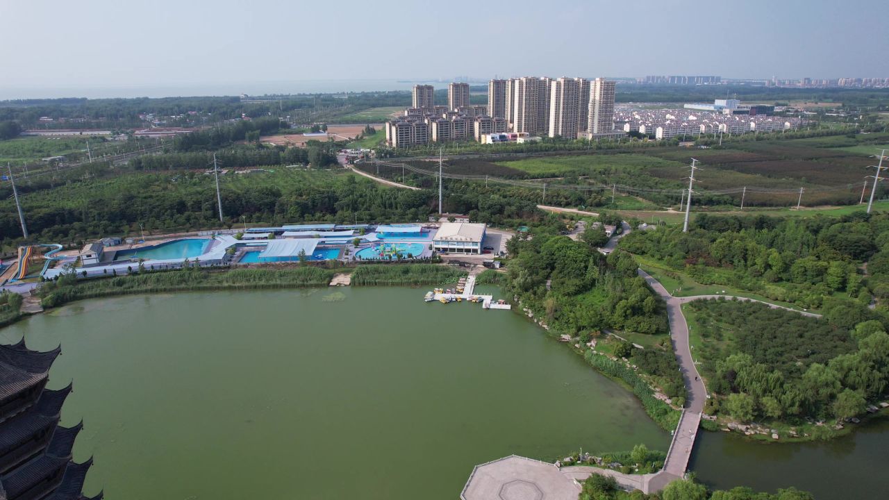 江苏宿迁城市风光航拍 