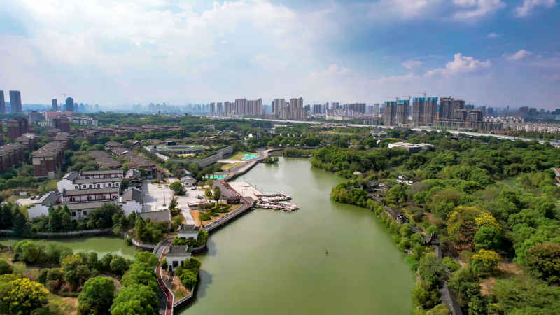 江西南昌城市风光航拍摄影图