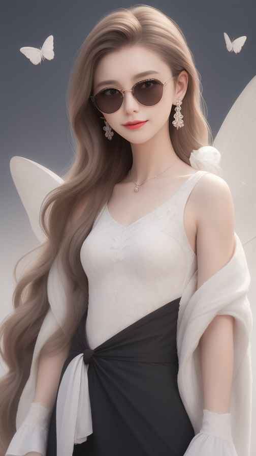 酷酷的白色衣服人像