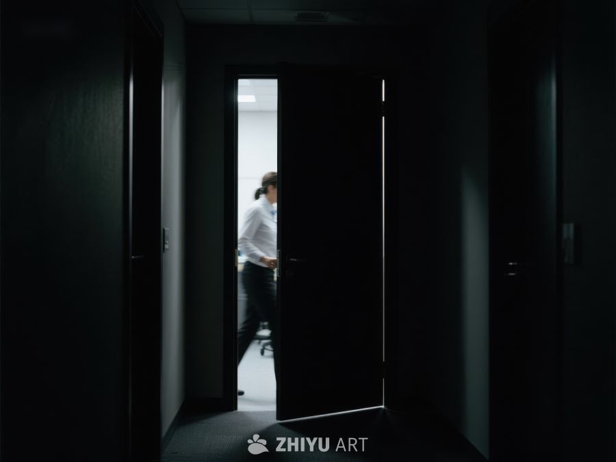 办公室门口的剪影 15