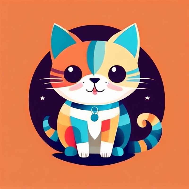 小花猫唯美插画 59