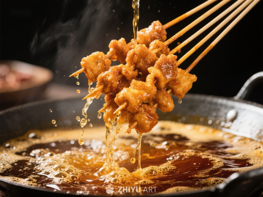 热油炸制的美味串烧 1031
