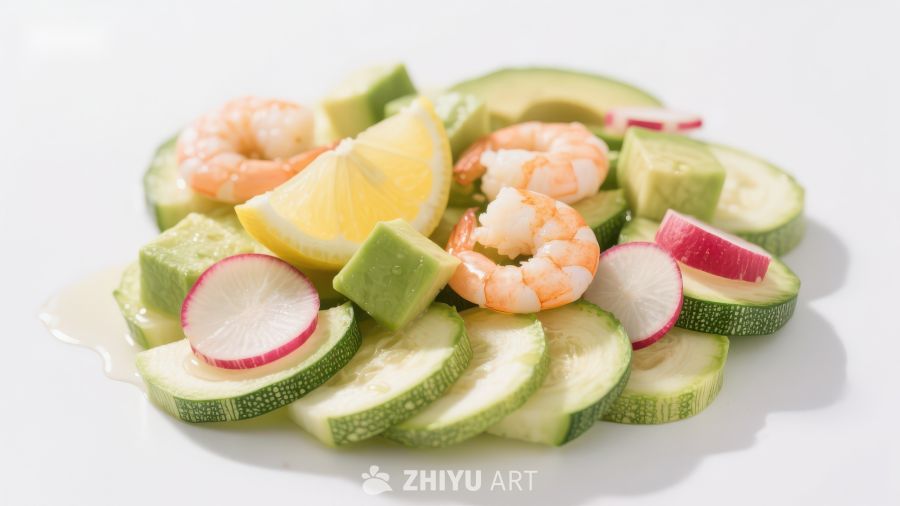 清新虾仁蔬菜沙拉