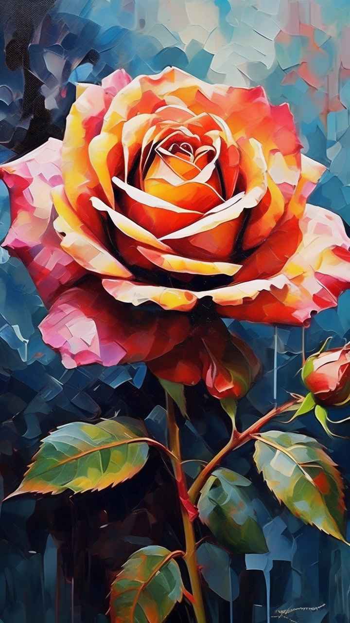 抽象花卉玫瑰插画 3