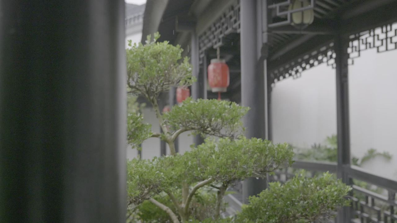 中式园林连廊