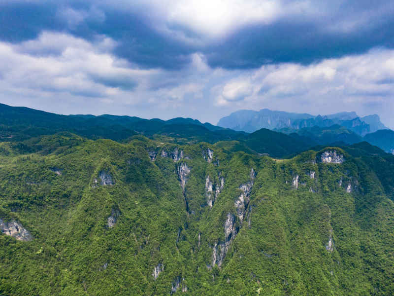 祖国壮丽山河湖南张家界山川地貌摄影图