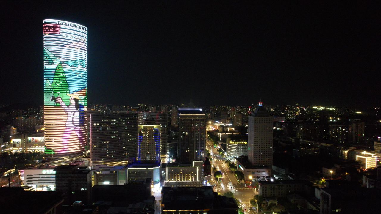 江苏徐州城市夜景灯光城市夜景