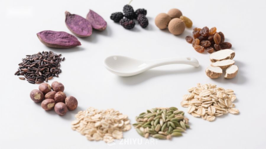 健康食材环形排列