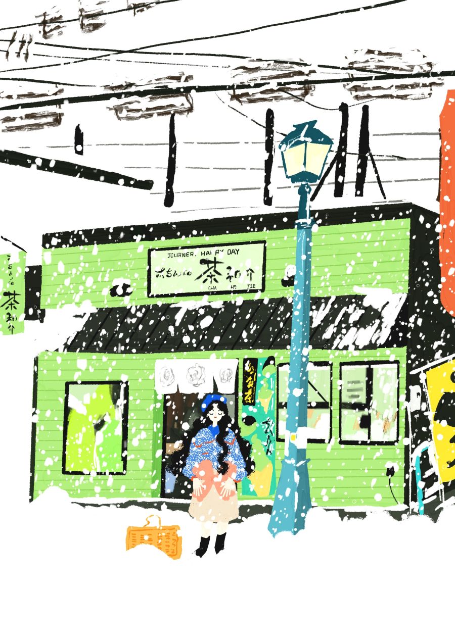 原创治愈插画作品素材四季节气节日自然 104