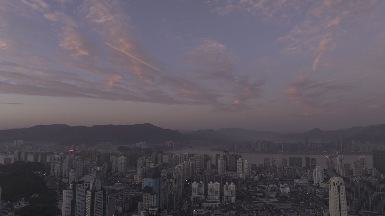 温州城市晚霞和夜景 9