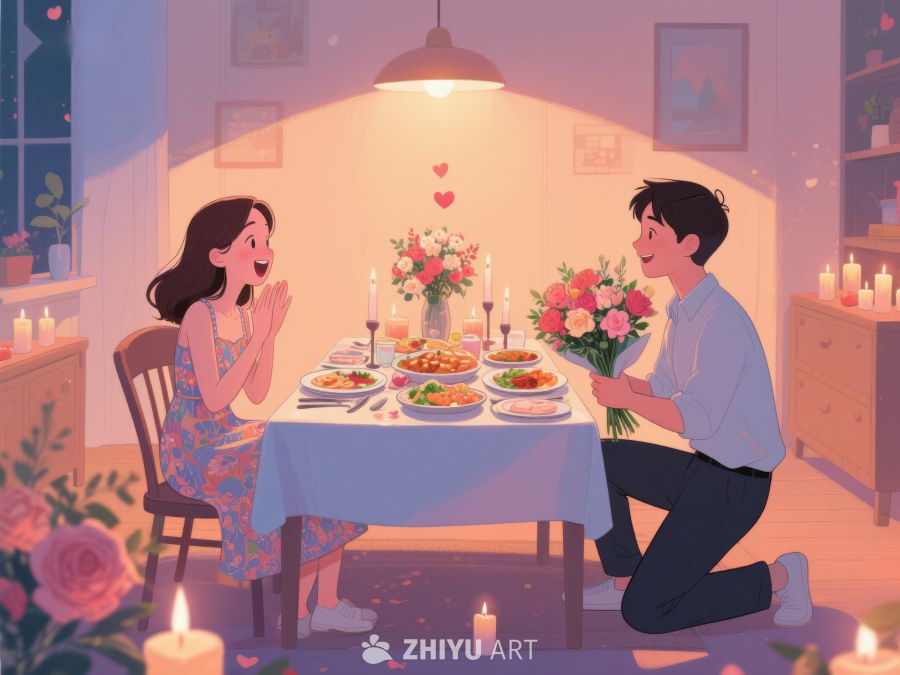 浪漫晚餐中的求婚瞬间 453