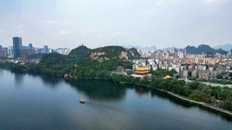 广西柳州城市风光航拍摄影图 