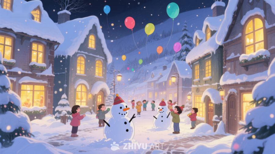 雪夜小镇的欢乐时光 337