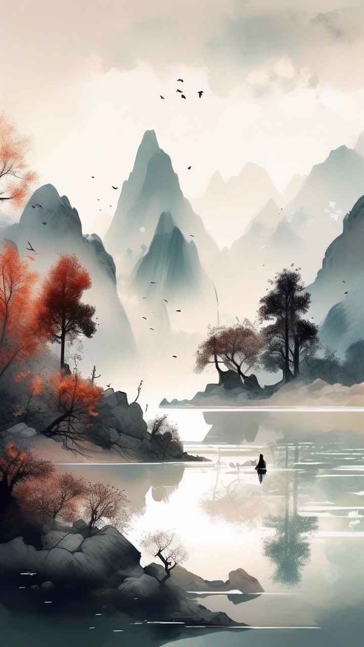 山水画国风背景 44