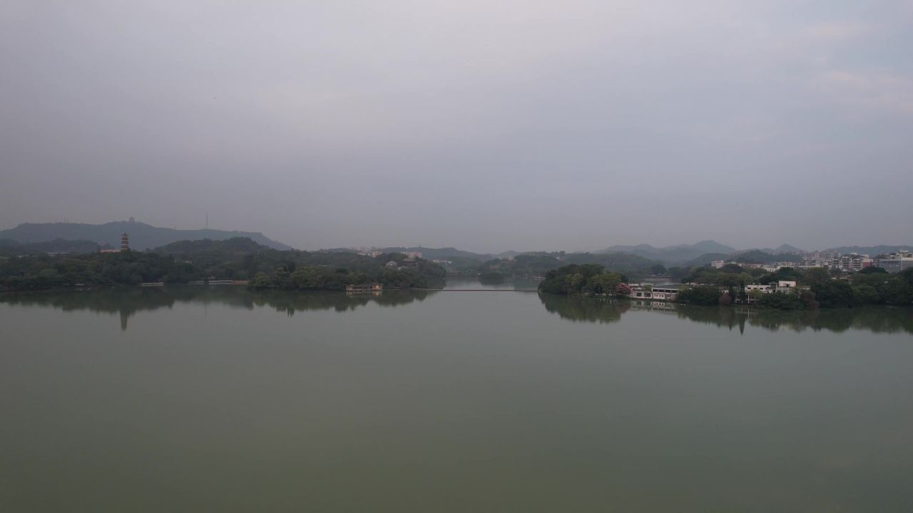 广东惠州西湖景区风景航拍 