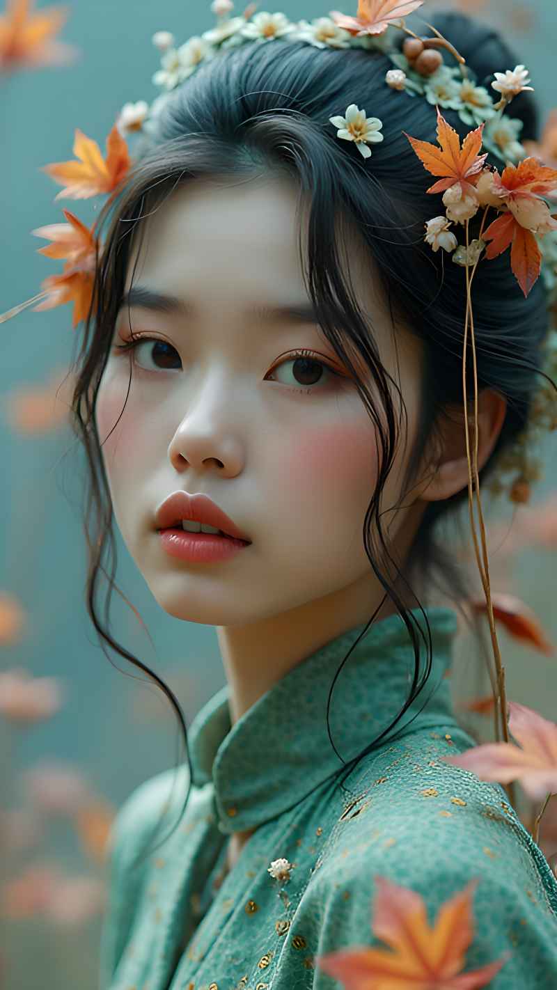 森林系列五颜六色古风艺术美女 65