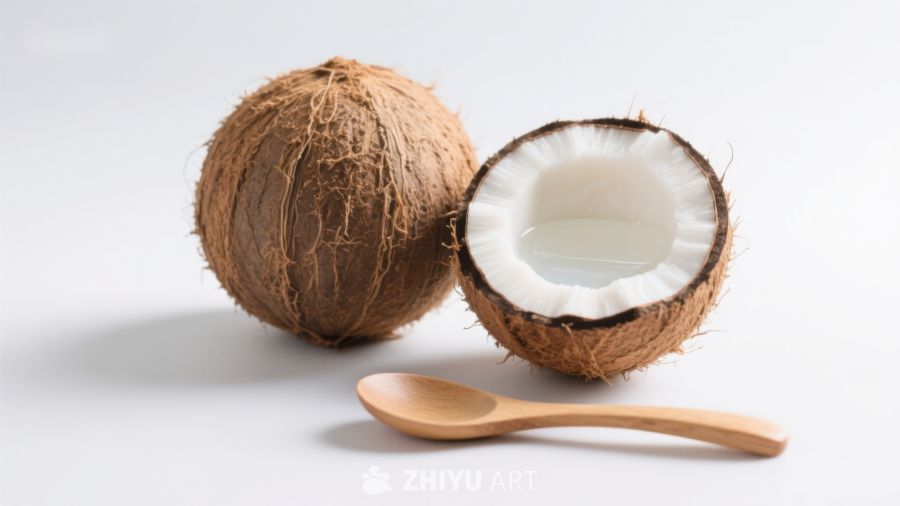 椰子与木勺的清新组合