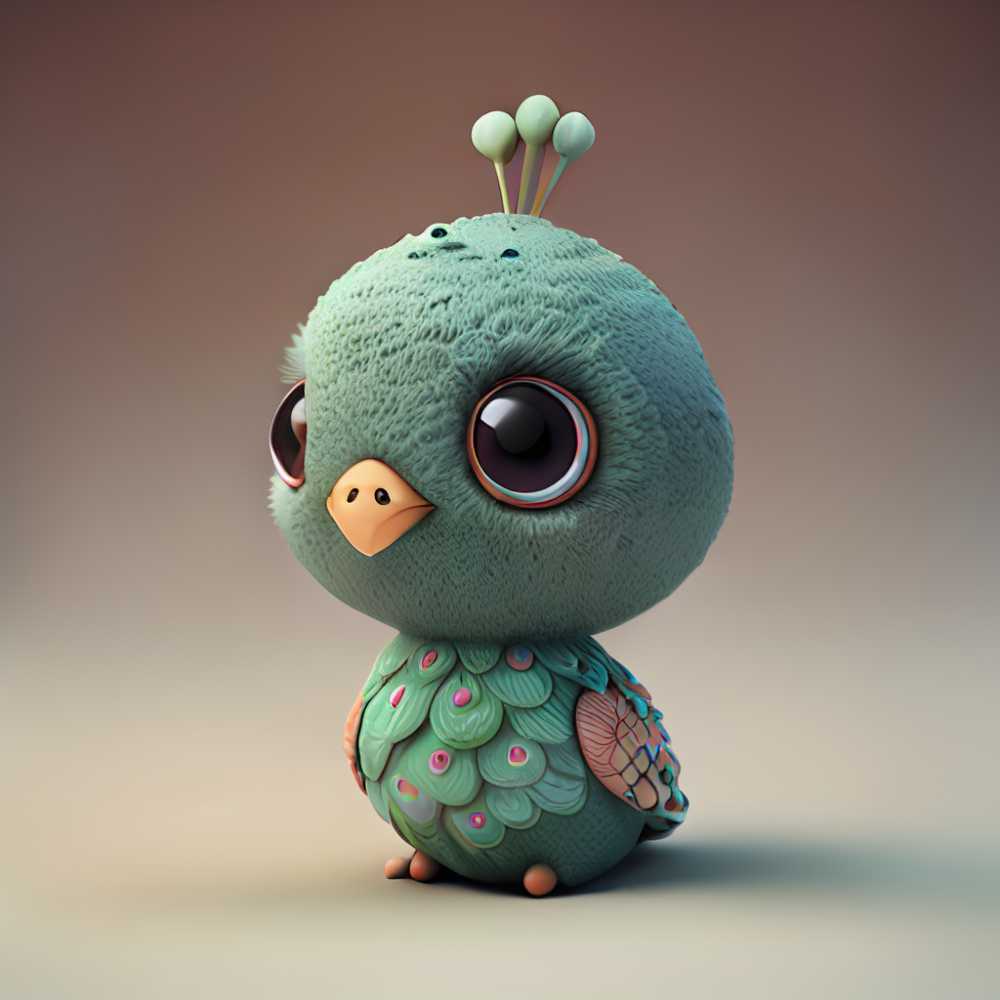 小孔雀小巧可爱3D