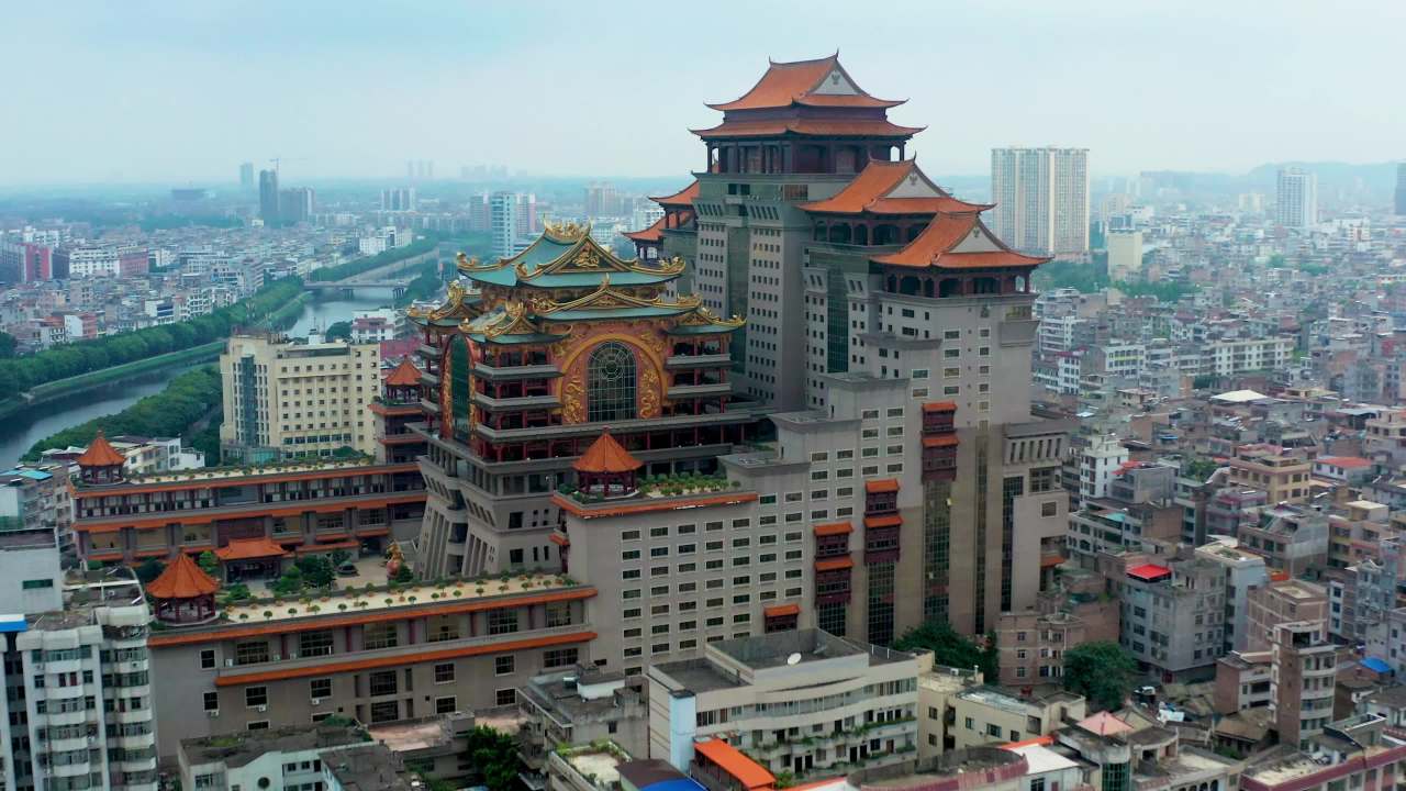  广西玉林云天宫古建筑俯瞰美景 二