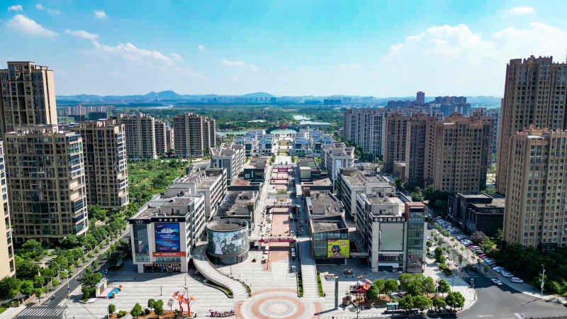 江西吉安城市风光旅游景区航拍图