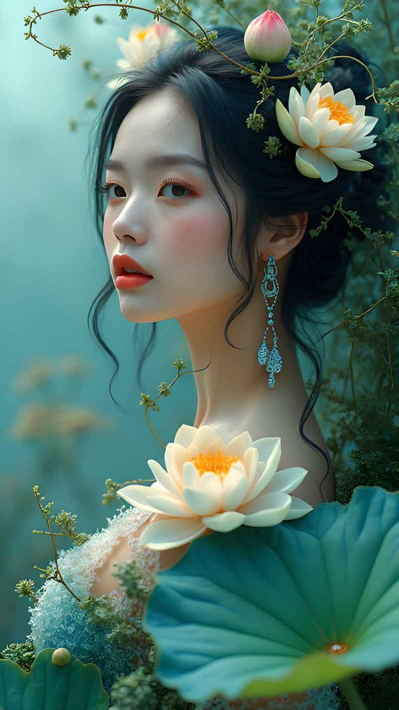 森林系列五颜六色古风艺术美女 44