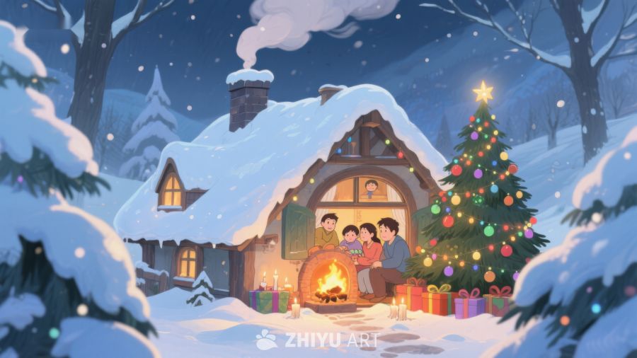 冬夜温馨小屋，共度圣诞时光 77