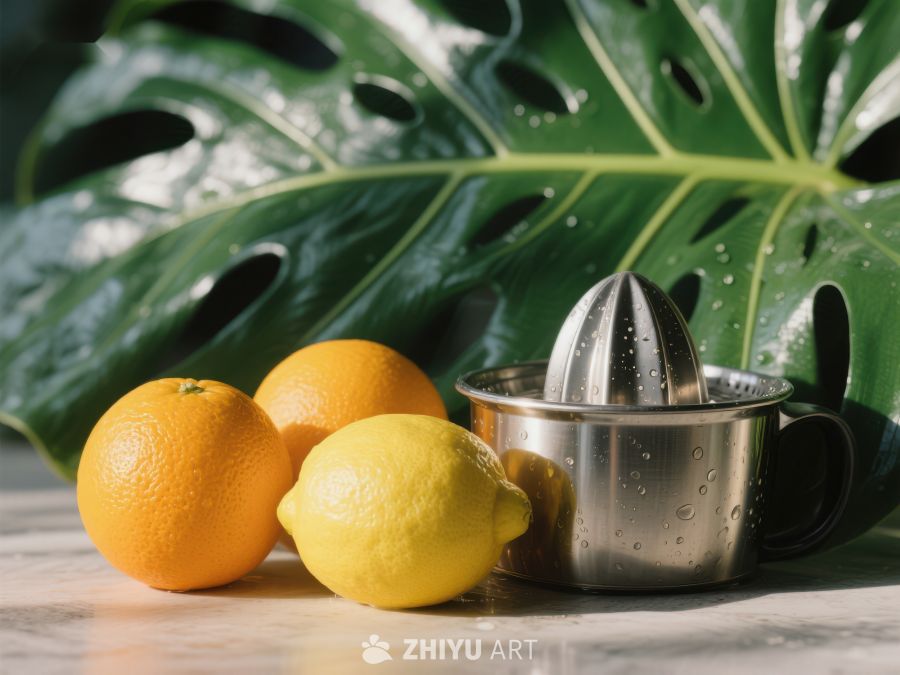 新鲜水果与手动榨汁器 628