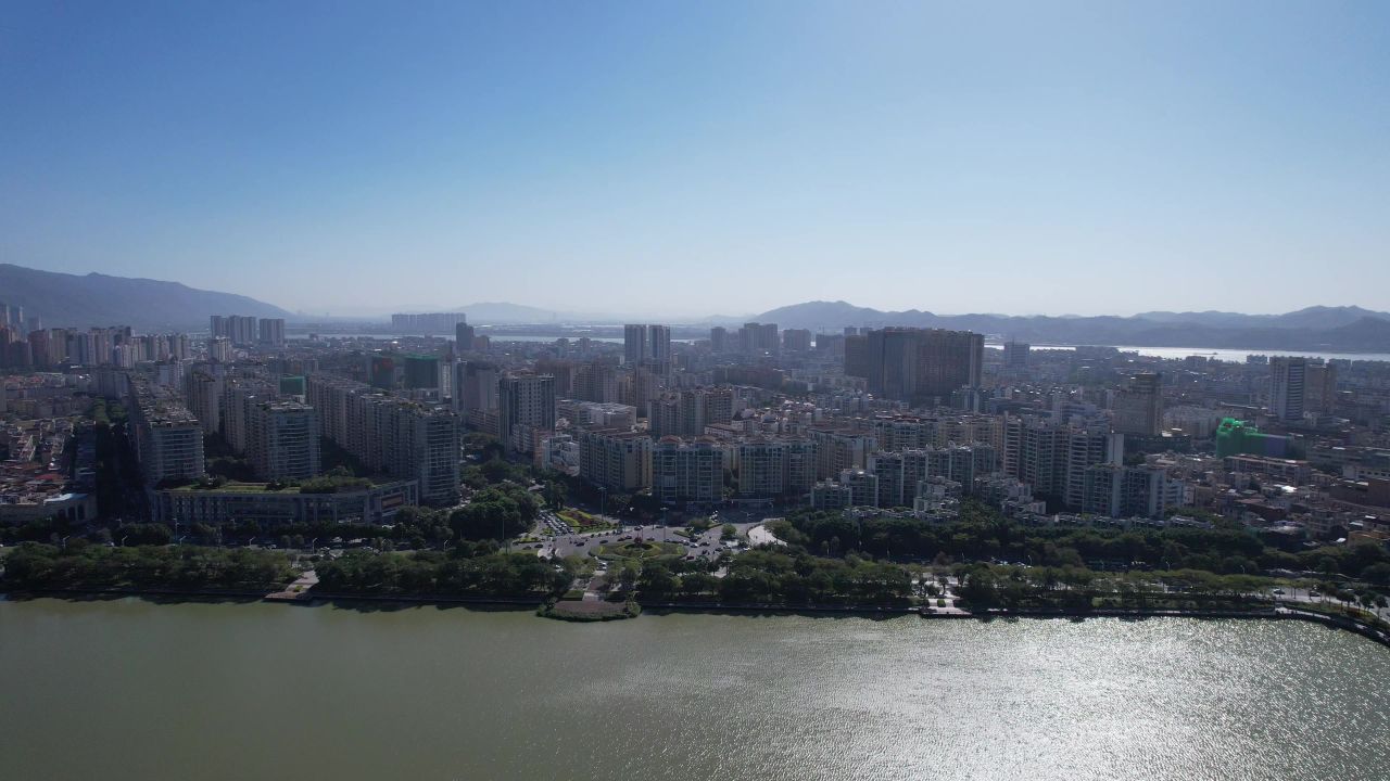 广东肇庆城市风光旅游景区航拍 