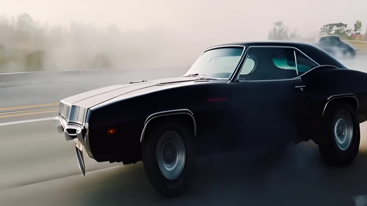 一辆1982年款庞蒂亚克火鸟Trans Am，以侧
