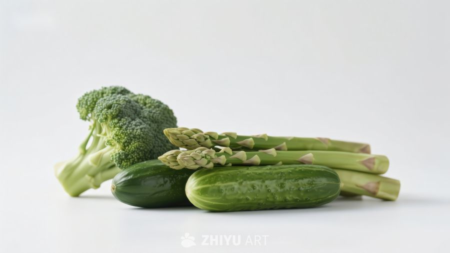 新鲜绿色蔬菜组合