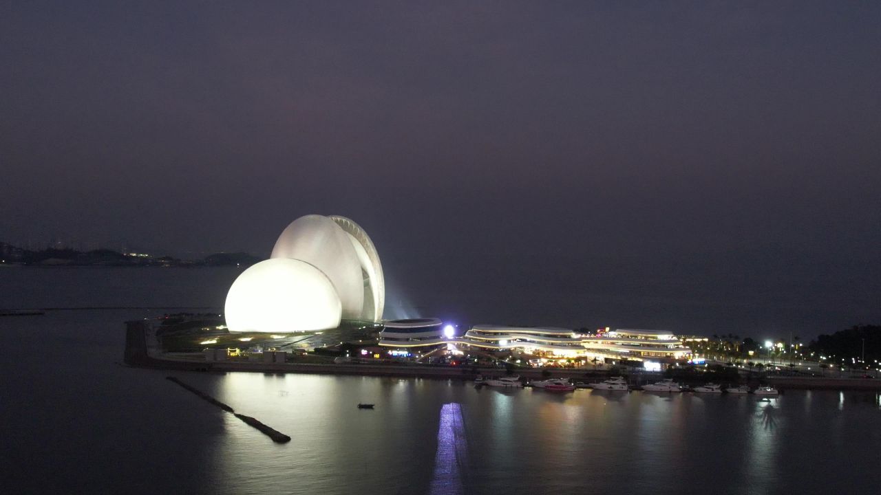 广东珠海城市风光航拍 