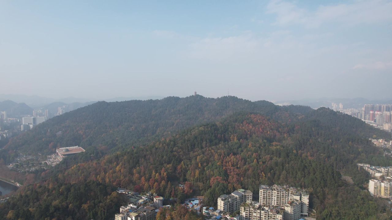 贵州遵义凤凰山公园航拍