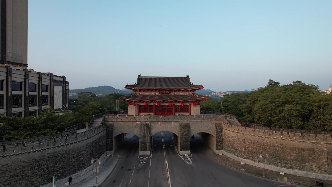 广东惠州城市风光航拍 
