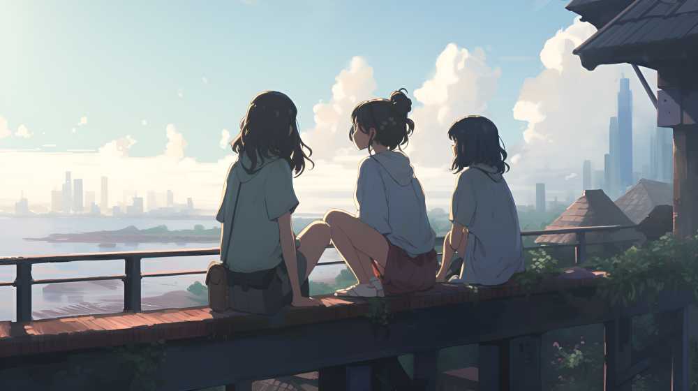 毕业学生插画坐着