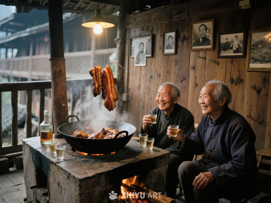 乡村老友围炉烤肉，共享温馨时光 780