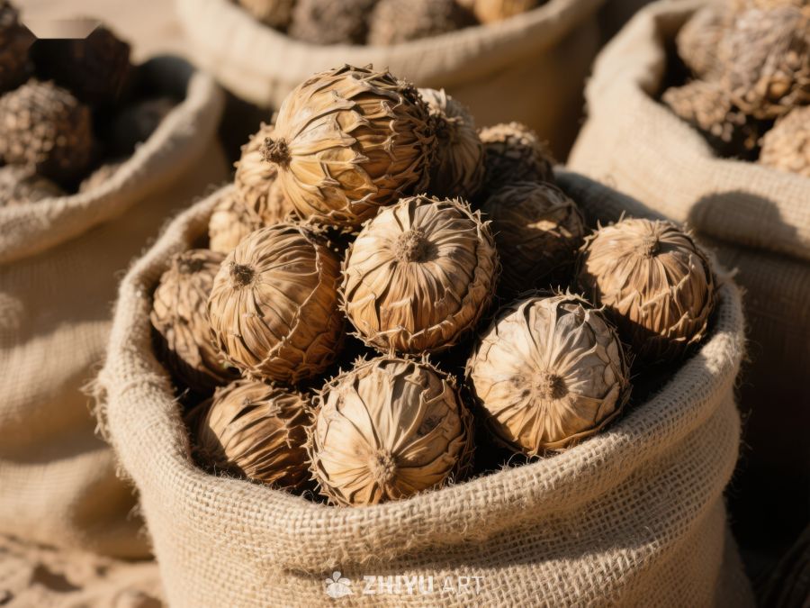 干莲蓬装满麻袋 153