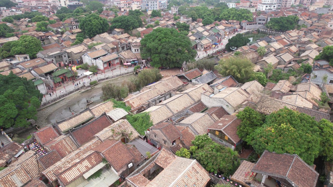 东莞茶山南社古村落风景区航拍 15