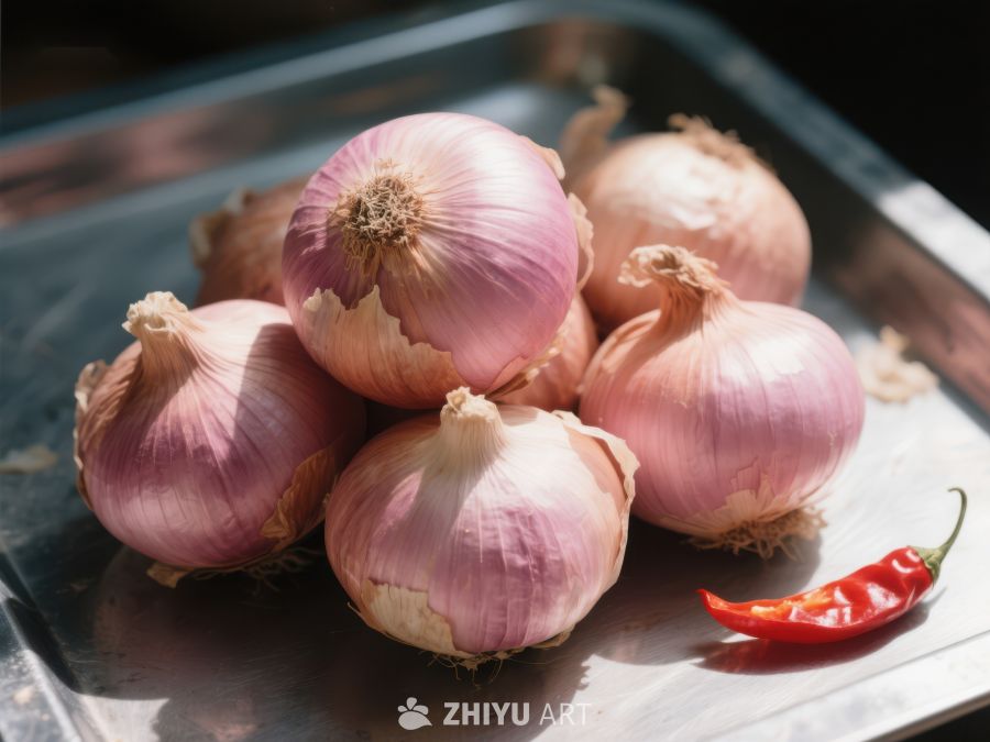 新鲜大蒜与红辣椒特写 187