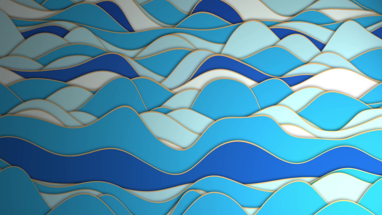 海洋水性质矢量夏季海表面元素图像流线曲线地图抽象艺术