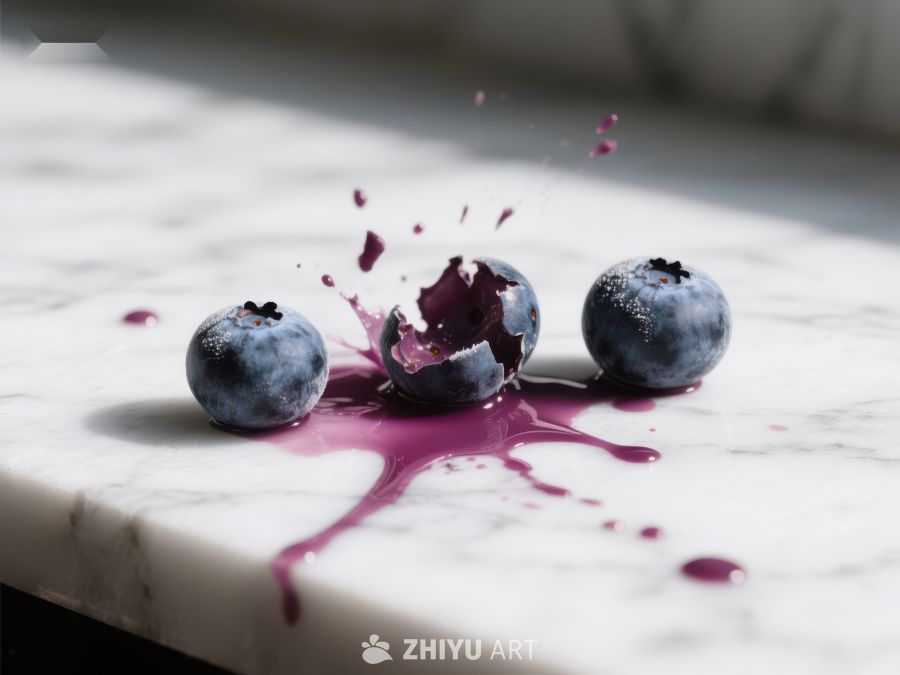 蓝莓破裂，汁液四溅的瞬间 210